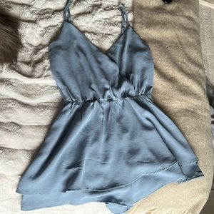 GORGEOUS DUSTY BLUE ROMPER